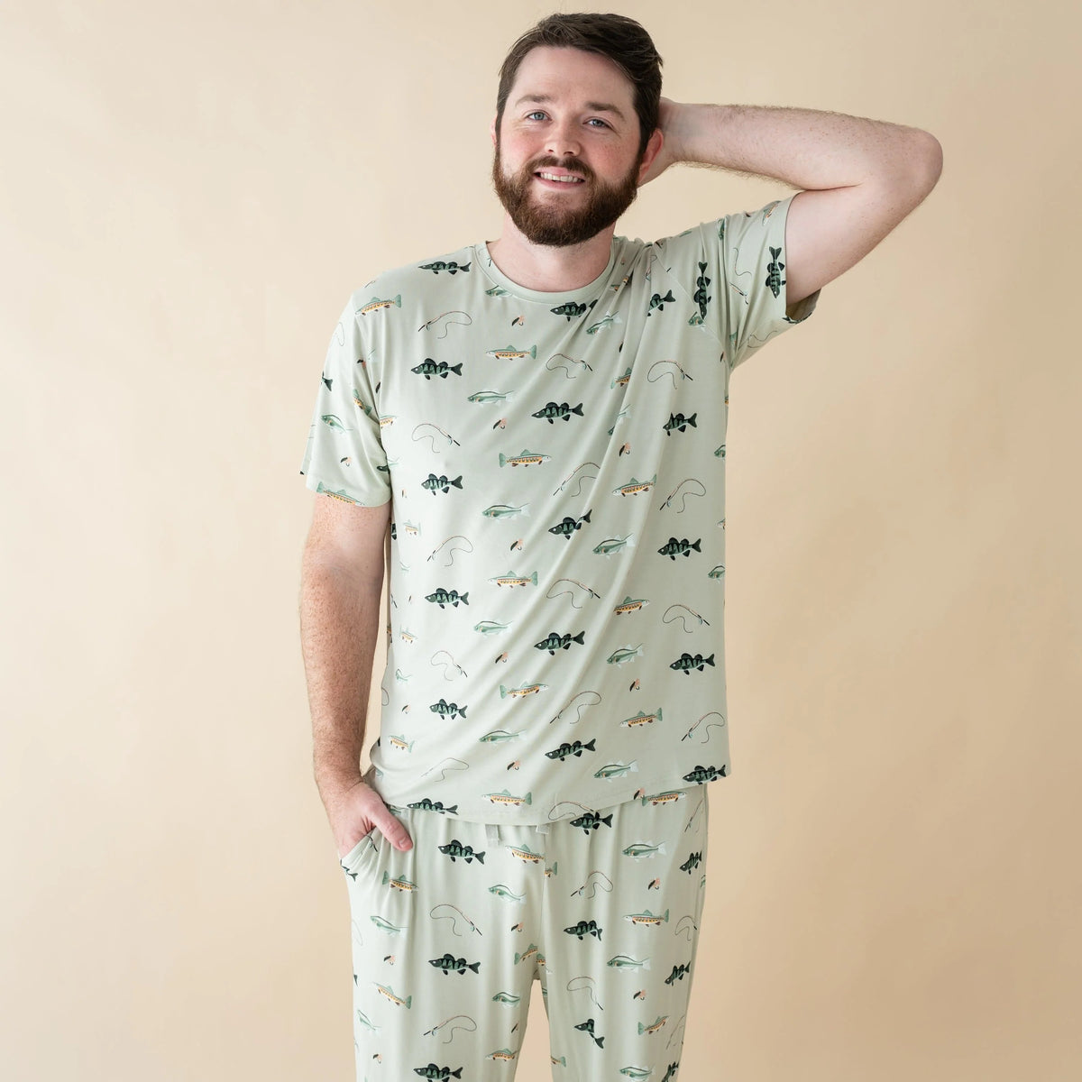 Men's Crew Neck Tee in Fishing