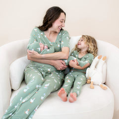 Short Sleeve with Pants Pajamas in Silly Goose