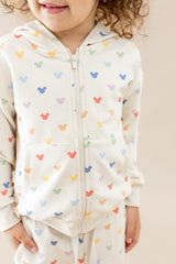 Zip-Up Hoodie in Pastel Mickey Mouse