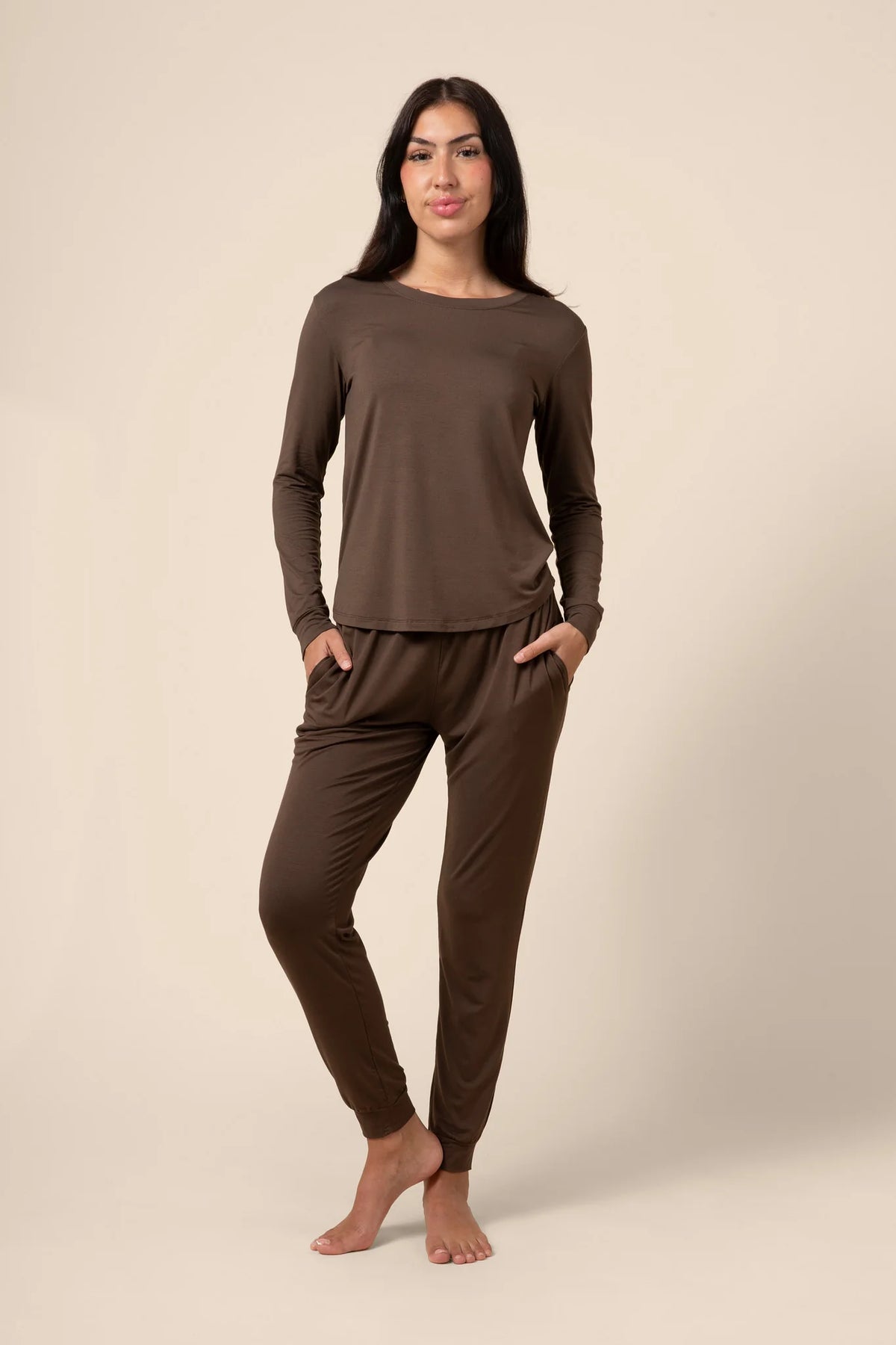Women's Jogger Pajama Set in Espresso