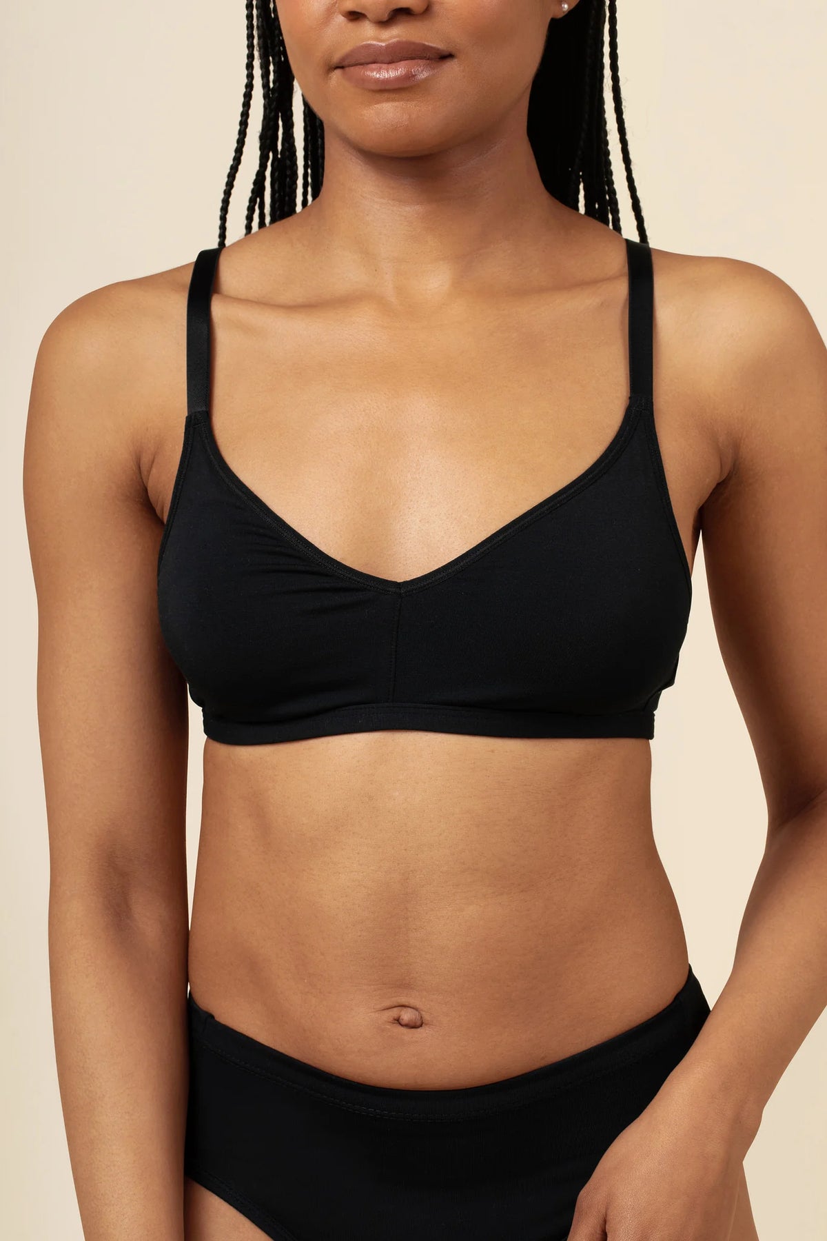 Women's V-Neck Bra in Midnight