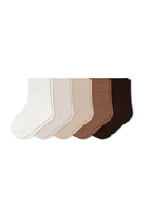 Quarter Socks Combo 5-Pack in Cafe