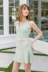 Bamboo Flex Skort in Basil