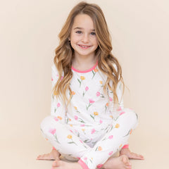 Long Sleeve Pajamas in Tulip