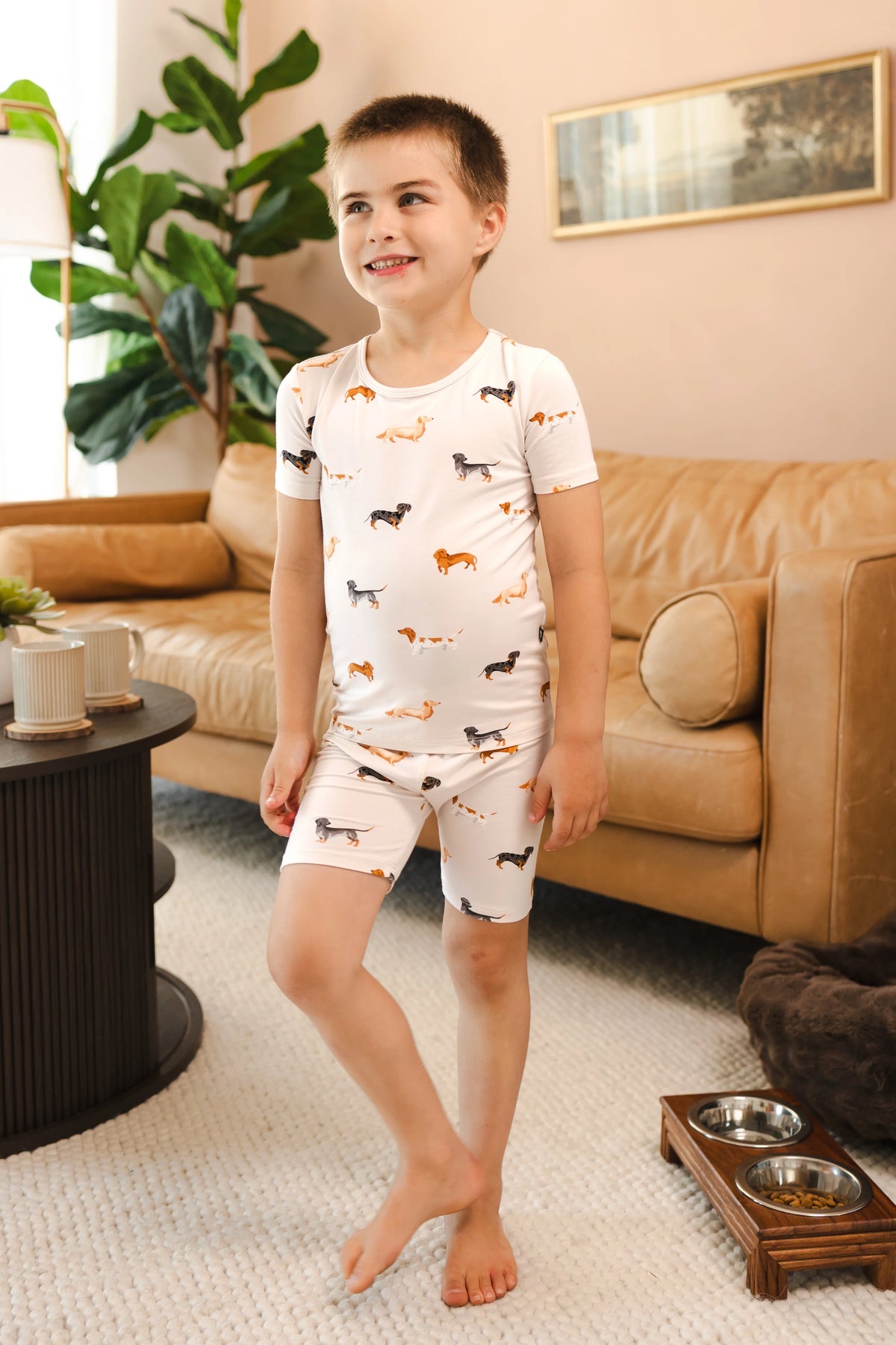 Short Sleeve Pajamas in Dachshund