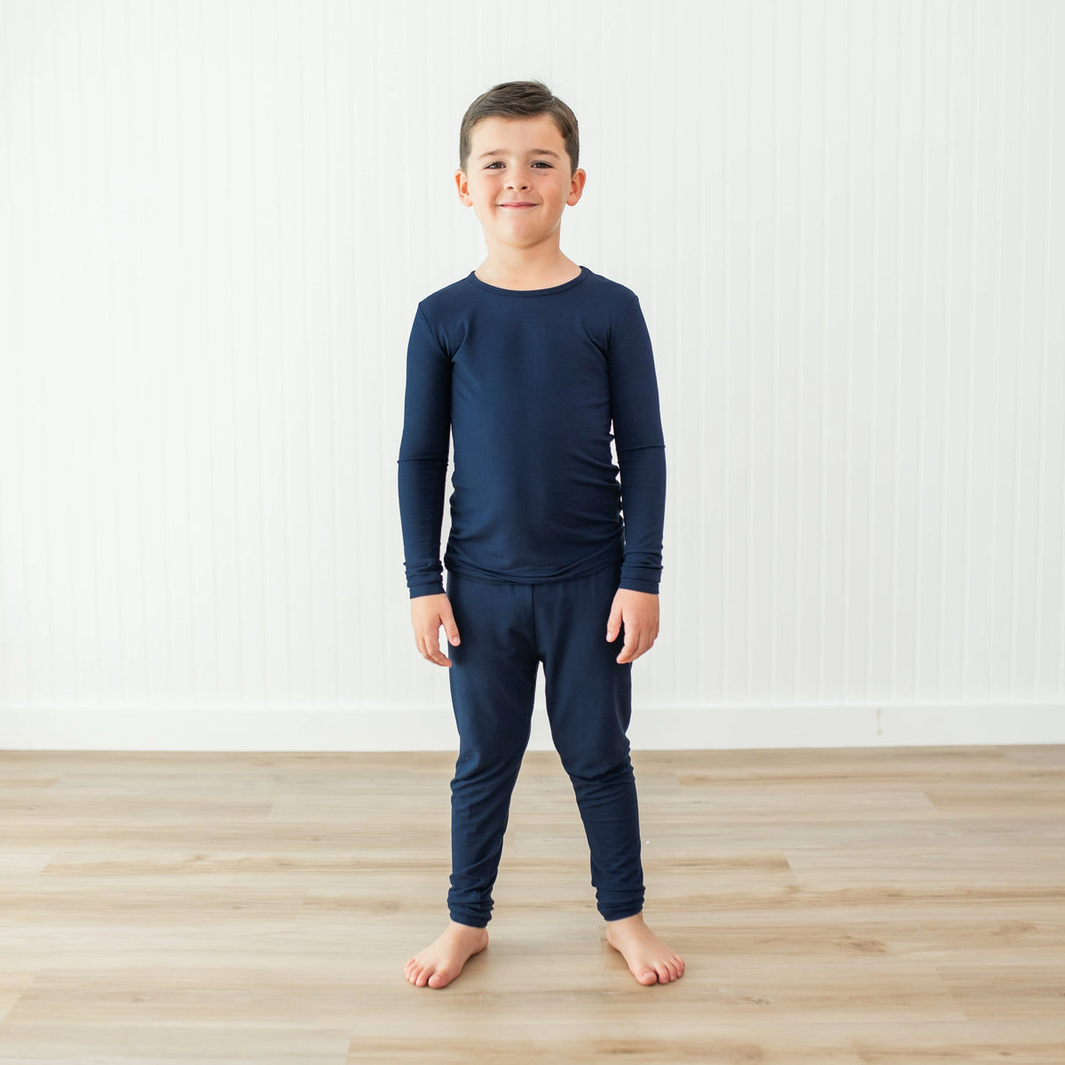 Long Sleeve Pajamas in Navy