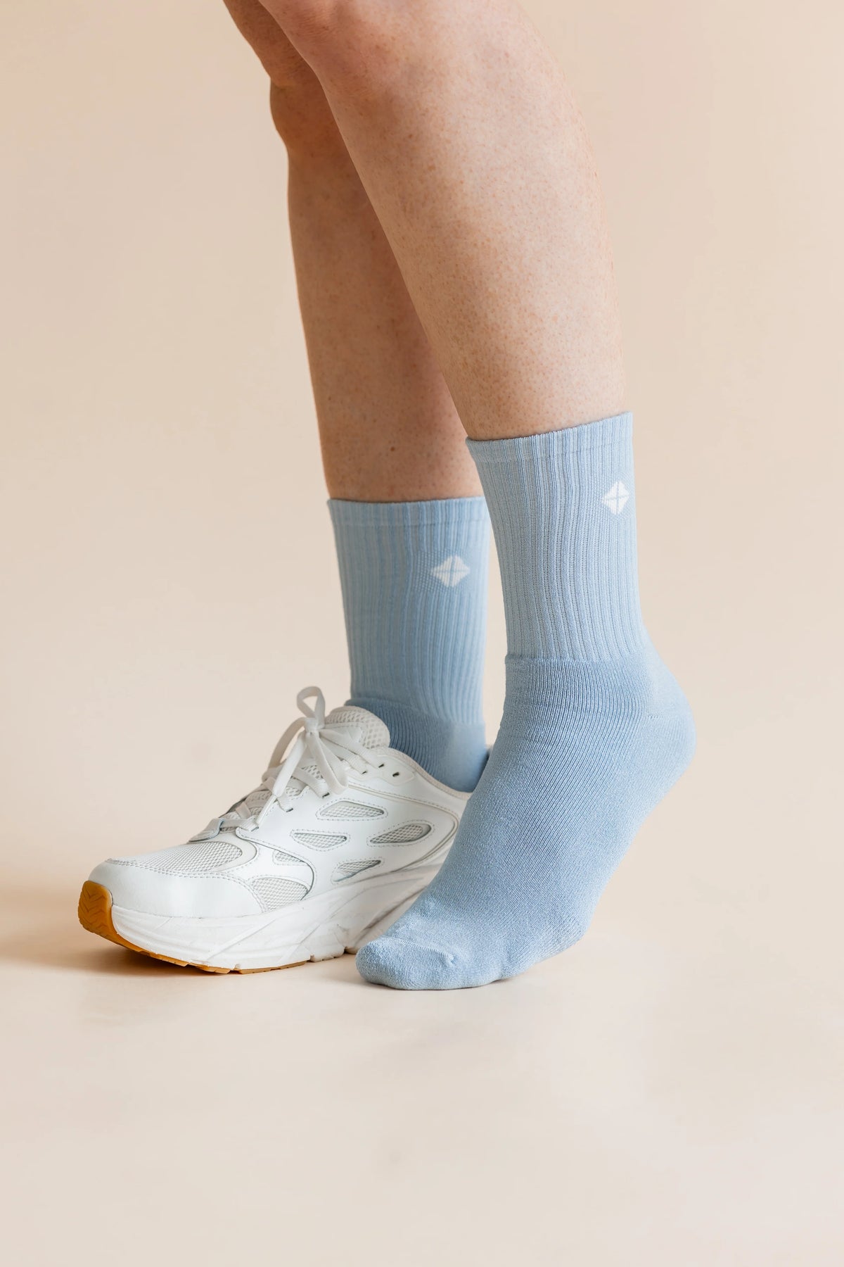 Adult Crew Socks in Breeze