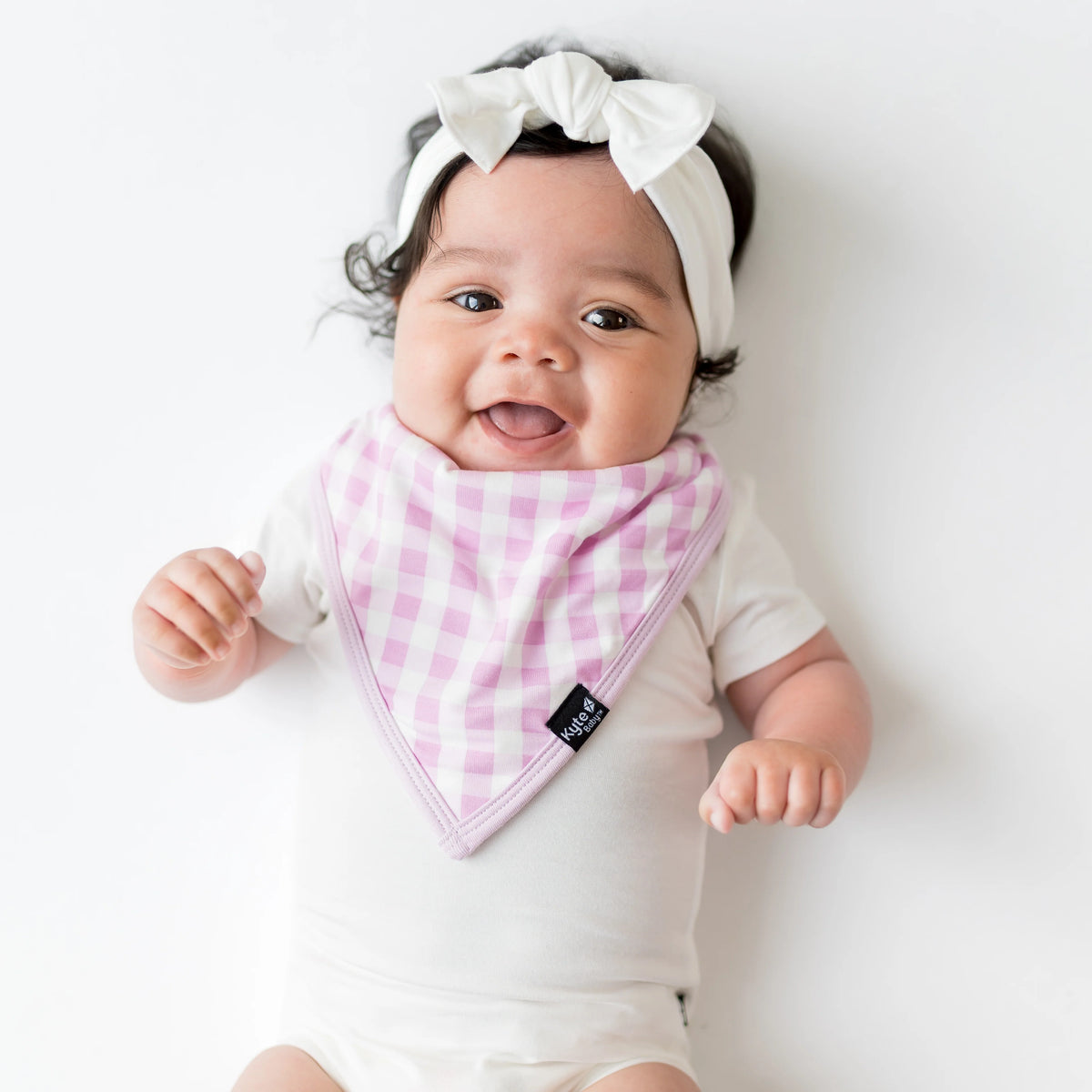 Bib in Gingham Thistle