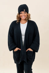 Chunky Knit Women's Oversized Cardigan in Midnight