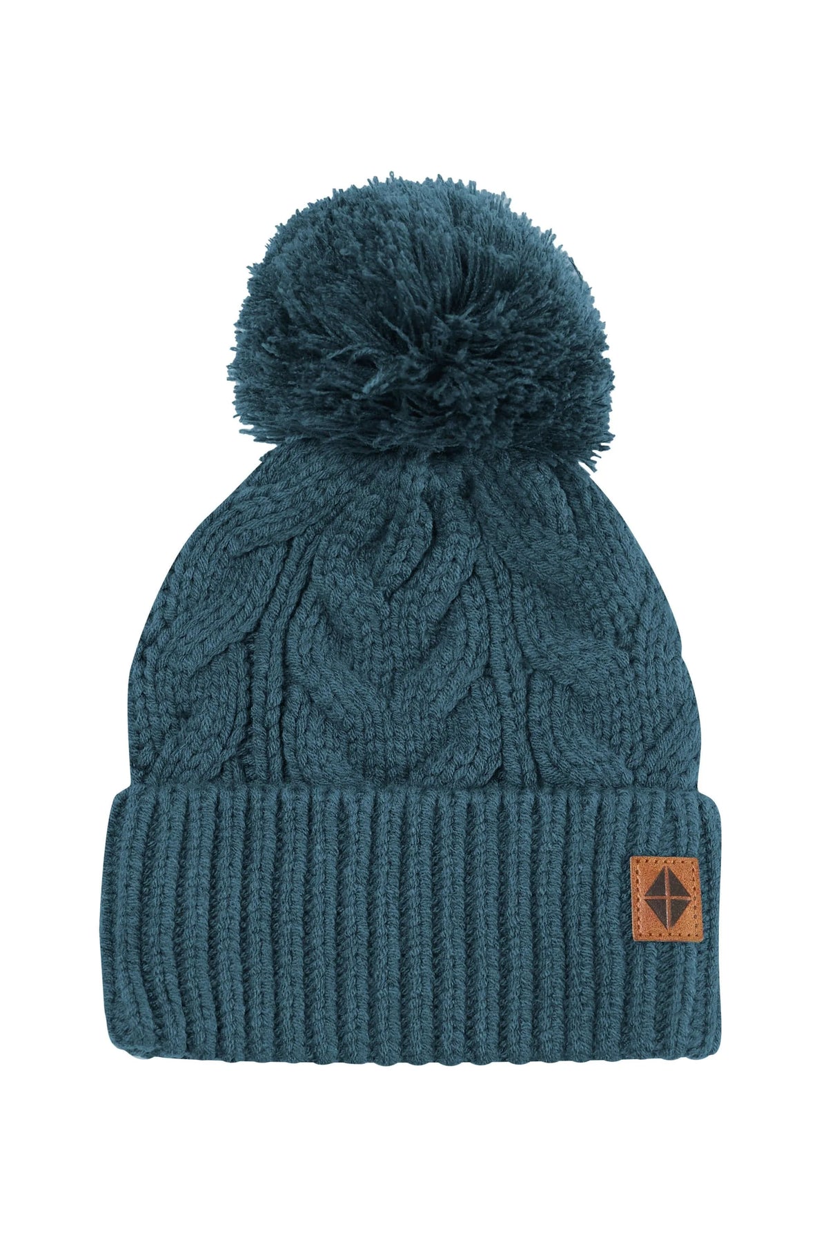 Chunky Cable Knit Beanie in Atlantic