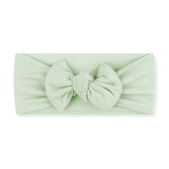 Knotted Bow Headband in Basil