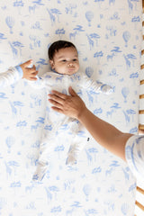 Crib Sheet in Toile Safari