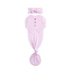 Knotted Gown with Bow Set in Thistle