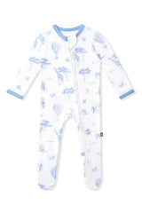 Zippered Footie in Toile Safari