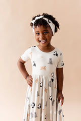 Twirl Dress in Fluffy Cat