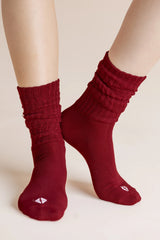 Adult Scrunch Socks in Ruby