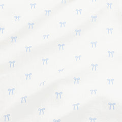 Pointelle Short Sleeve Set in Sweet Blue Bow