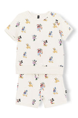 Short Sleeve Jogger Set in Mickey Mouse and Friends